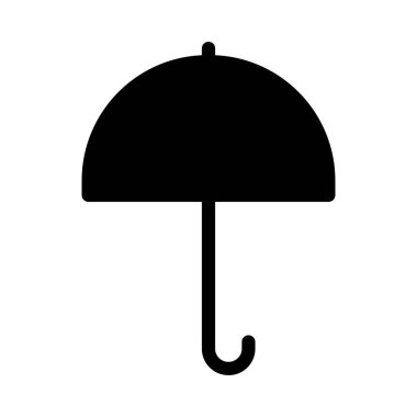 koruma glyph düz vektör simgesi