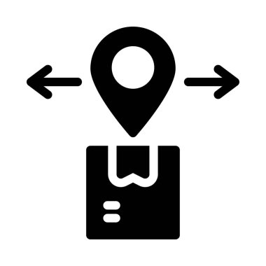 teslimat glyph düz vektör simgesi