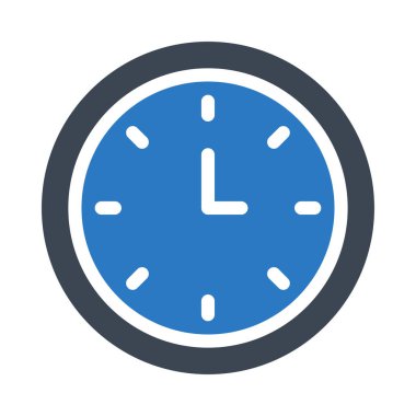 Saat glif simge renk vektör