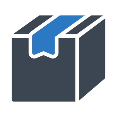 teslimat glyph renk vektör simgesi