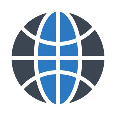 dünya glyph renk vektör simgesi