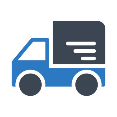 kamyon glyph renk vektör simgesi