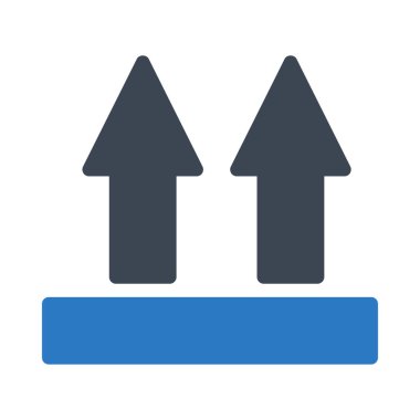 karton glyph renk vektör simgesi