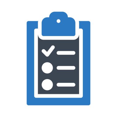 kontrol listesi glif renk vektör simgesi