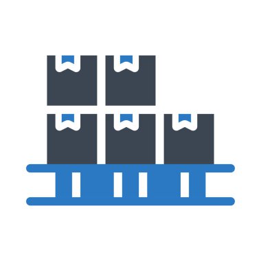 parsel glyph renk vektör simgesi