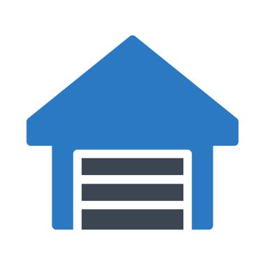 depo glyph renk vektör simgesi