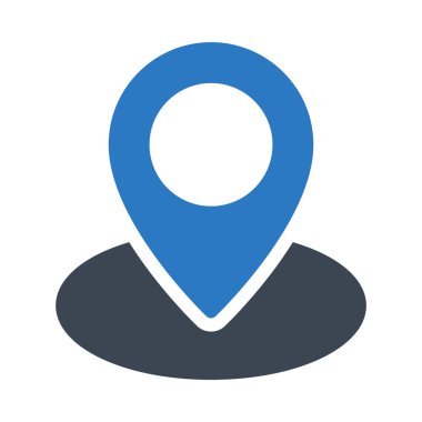 Gps glyph renk vektör simgesi