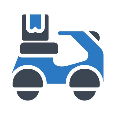 scooter glyph renk vektör simgesi