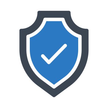 kalkan glyph renk vektör simgesi