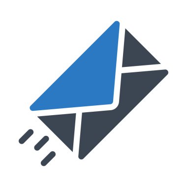 e-posta glyph renk vektör simgesi