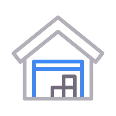 fabrika renk çizgisi vektoe simgesi