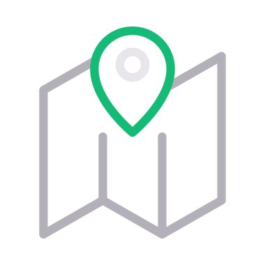 konum renk çizgisi vekto simgesi