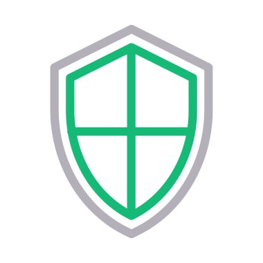 düz karakter kalkan vektör simge