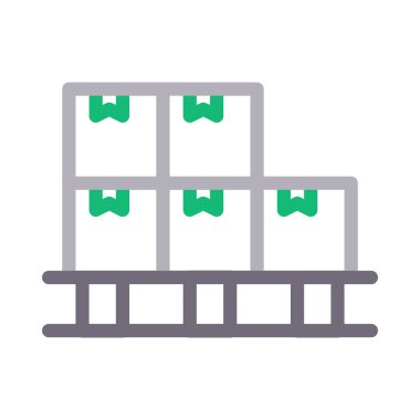 parsel glyph düz vektör simgesi