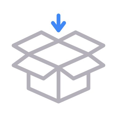 karton glyph düz vektör simgesi