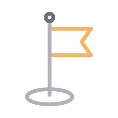 glyph düz vektör simgesisal sallayarak