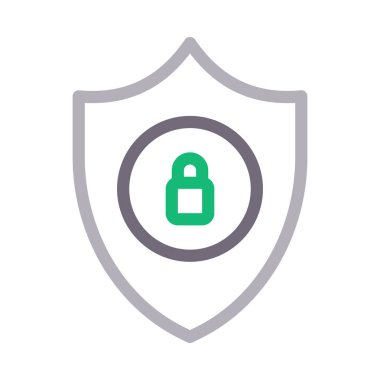 güvenli glif düz vektör simgesi