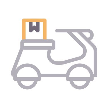 scooter glyph düz vektör simgesi