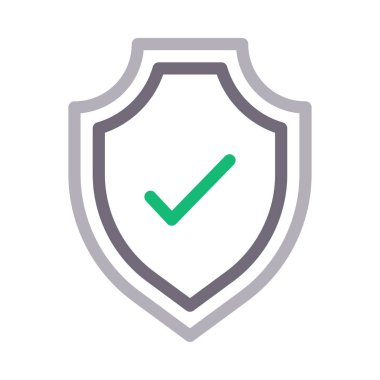 düz karakter kalkan vektör simge