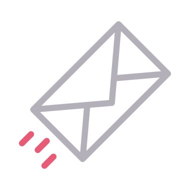 e-posta glyph düz vektör simgesi