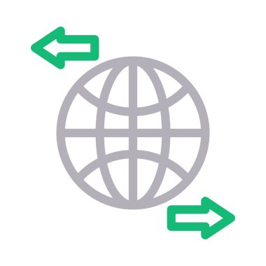 değişim glif düz vektör simgesi