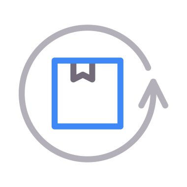 parsel glyph düz vektör simgesi