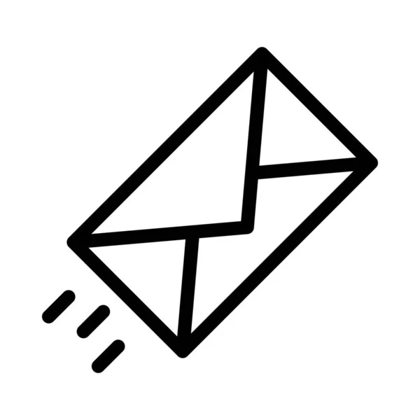 Mail Thin Line Vektor Symbol — Stockvektor