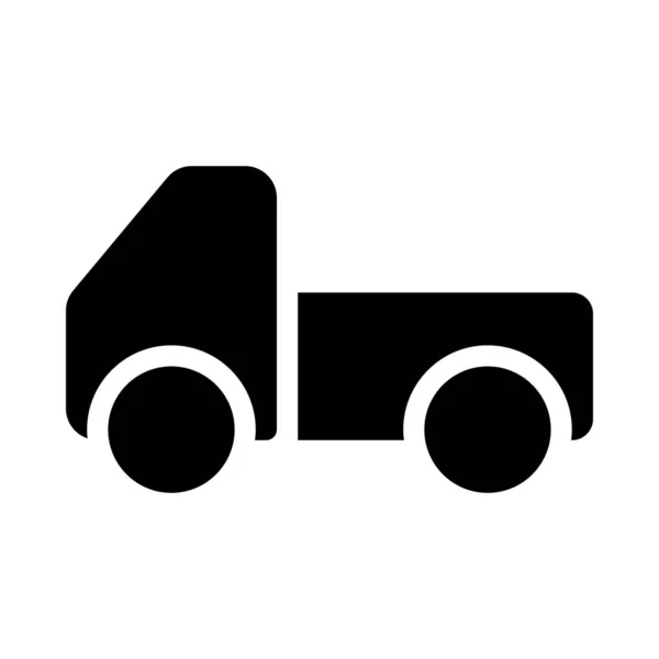 Truck Glyph Platte Vector Pictogram — Stockvector