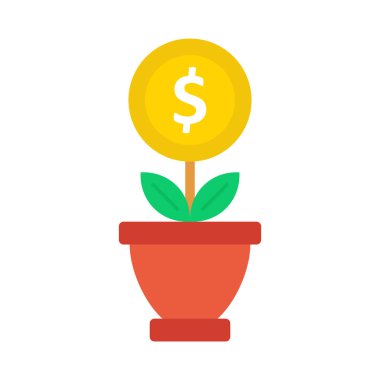 dolar glif düz vektör simgesi