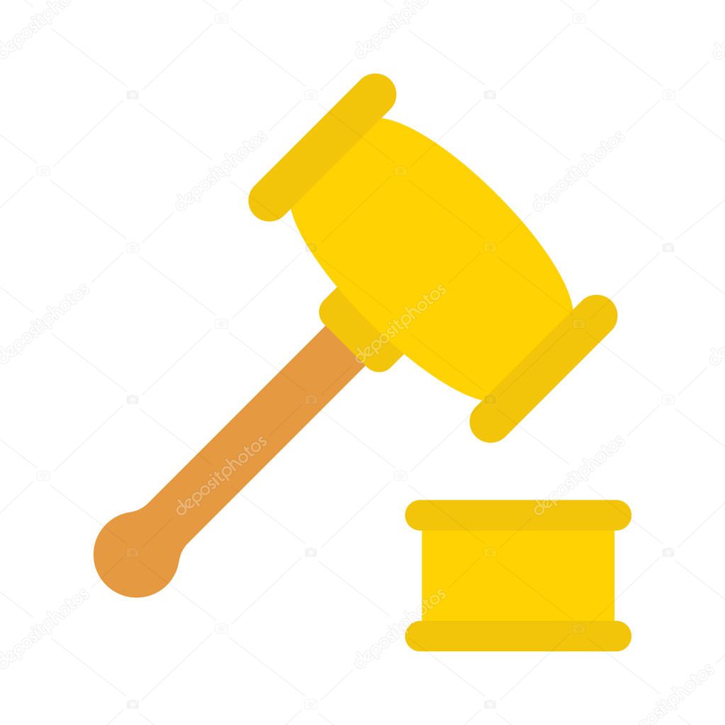 justice glyph flat vector icon