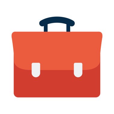 düz glif simge vektör çanta