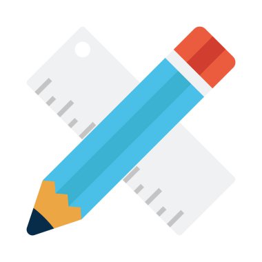 kalem glyph düz vektör simgesi