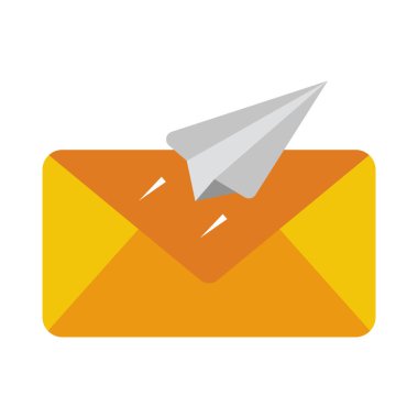 Mesaj glif düz vektör simge