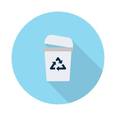 dustbin glyph düz vektör simgesi
