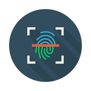 kimlik glyph düz vektör simgesi