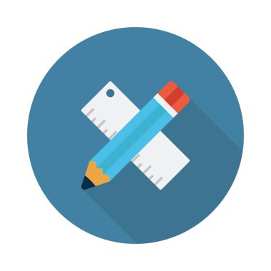 kalem glyph düz vektör simgesi