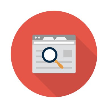 web sayfası glyph düz vektör simgesi