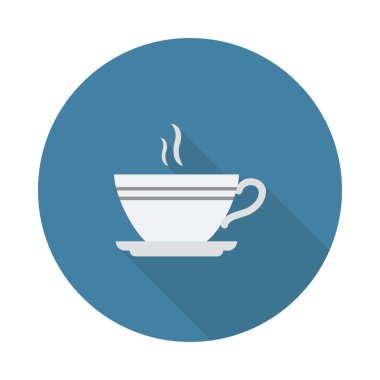 düz kahve glif simge vektör