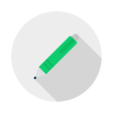 kalem glyph düz vektör simgesi