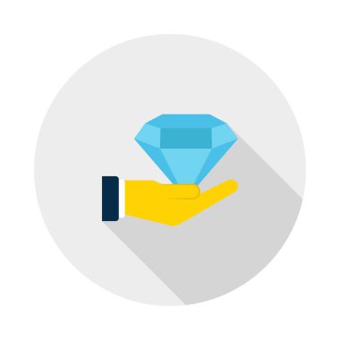 gem glyph düz vektör simgesi