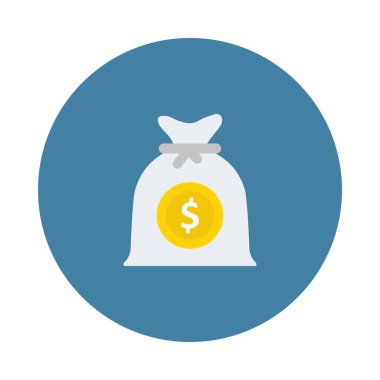 düz glif simge vektör çanta