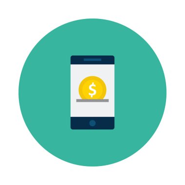 çevrimiçi glyph düz vektör simgesi