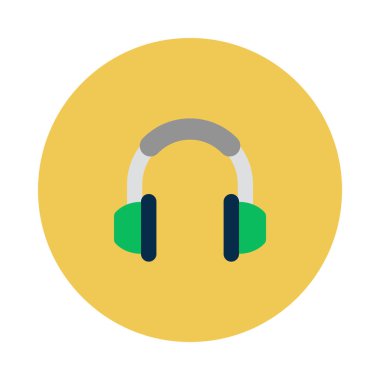 müzik glif düz vektör simge