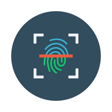 kimlik glyph düz vektör simgesi