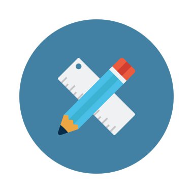 kalem glyph düz vektör simgesi