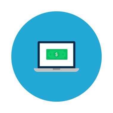 dolar glif düz vektör simgesi