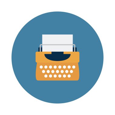 glyph düz vektör simgesi yazma