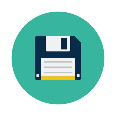 disket glif düz vektör simgesi