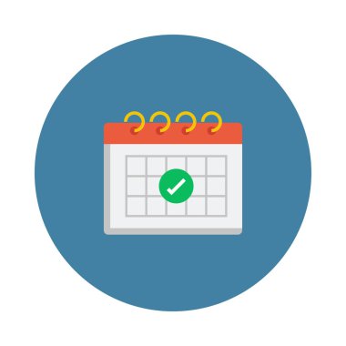 Tarih glif düz vektör simgesi