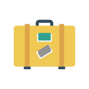 bagaj glyph düz vektör simgesi